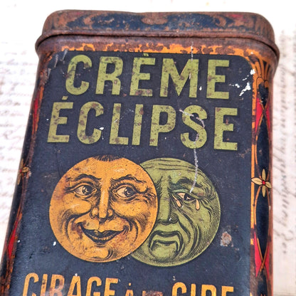 metal tin eclipse shoe polish 1910s