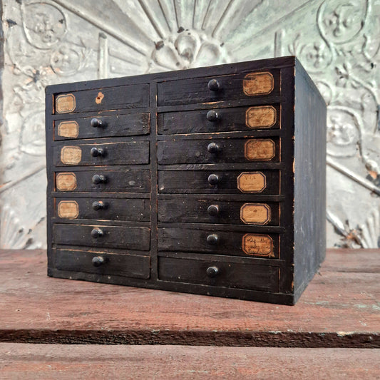 meuble atelier horloger ancien noir