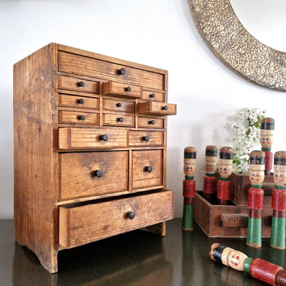 meuble bijoutier ancien tiroirs bois