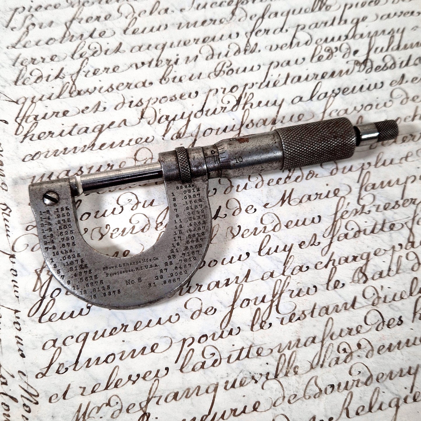 micrometre ancien brown sharpe no8