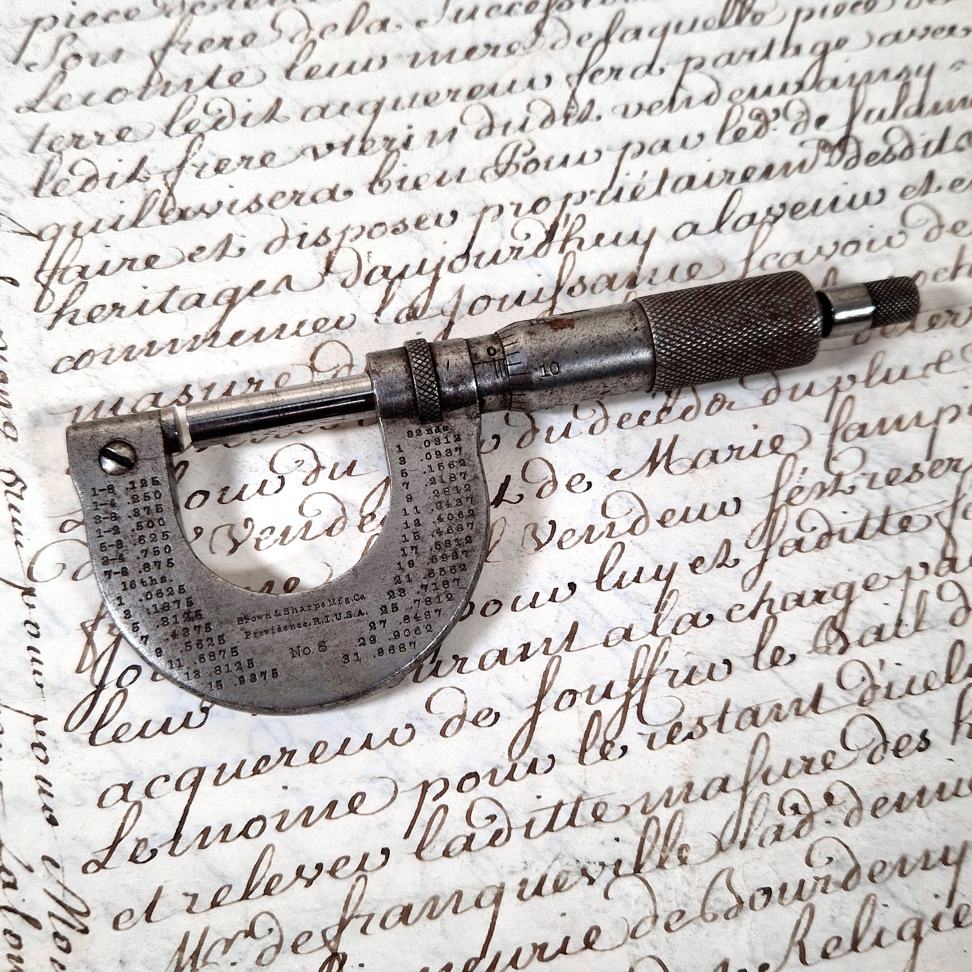 micrometre ancien brown sharpe no8