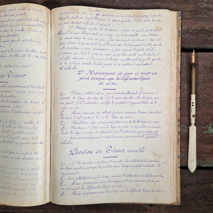 military manuscript french infantry 1903