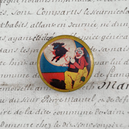 Antique miniature box of "Clown" cachou (cachou), circa 1900