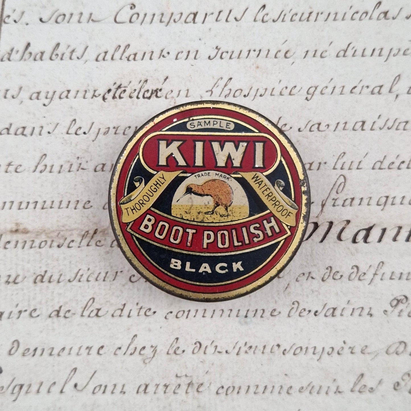 Mini boîte échantillon « KIWI Boot Polish – Black »