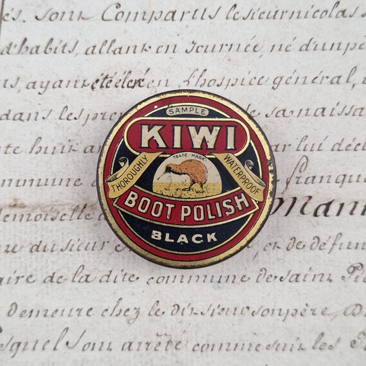 Mini boîte échantillon « KIWI Boot Polish – Black »