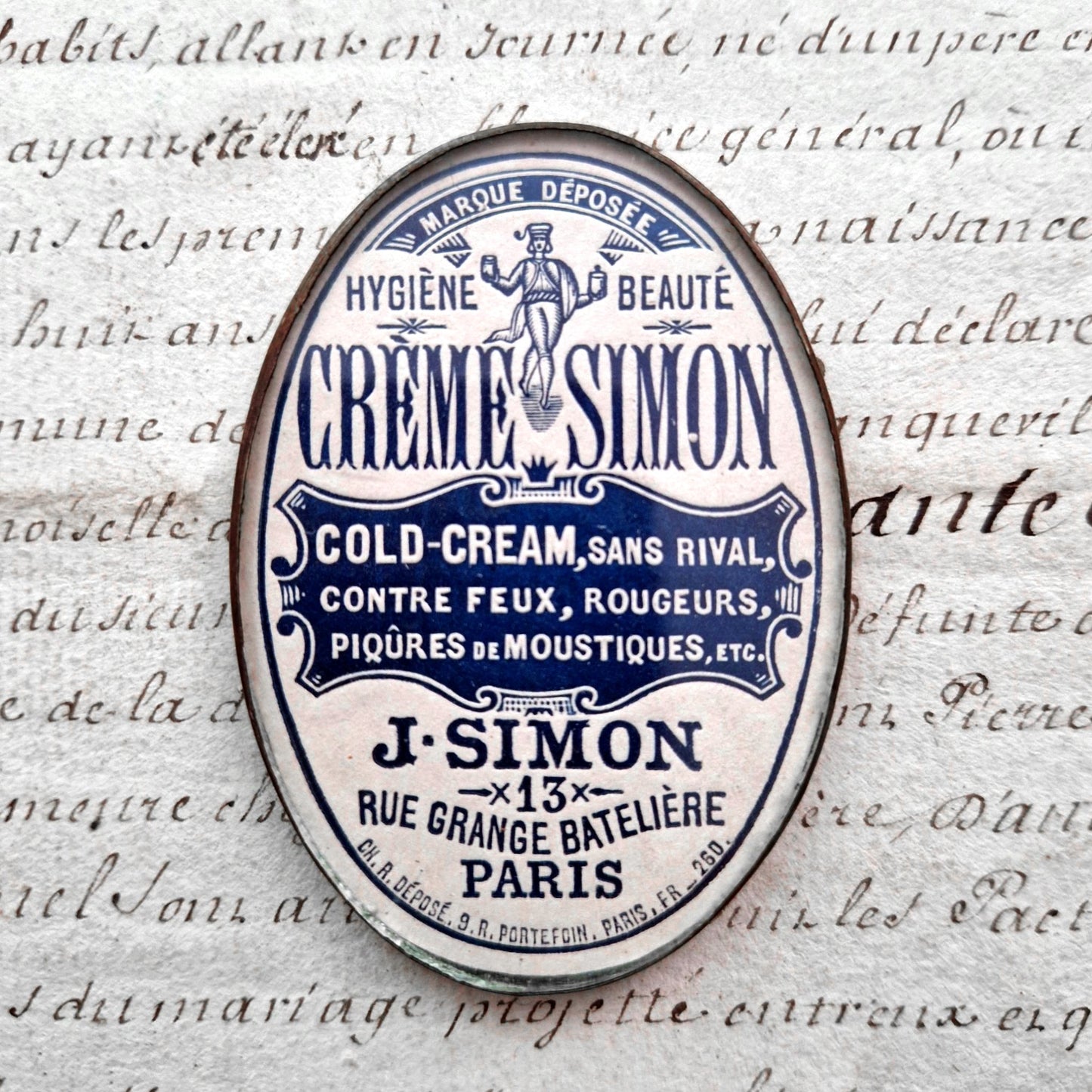 miroir publicitaire creme simon paris