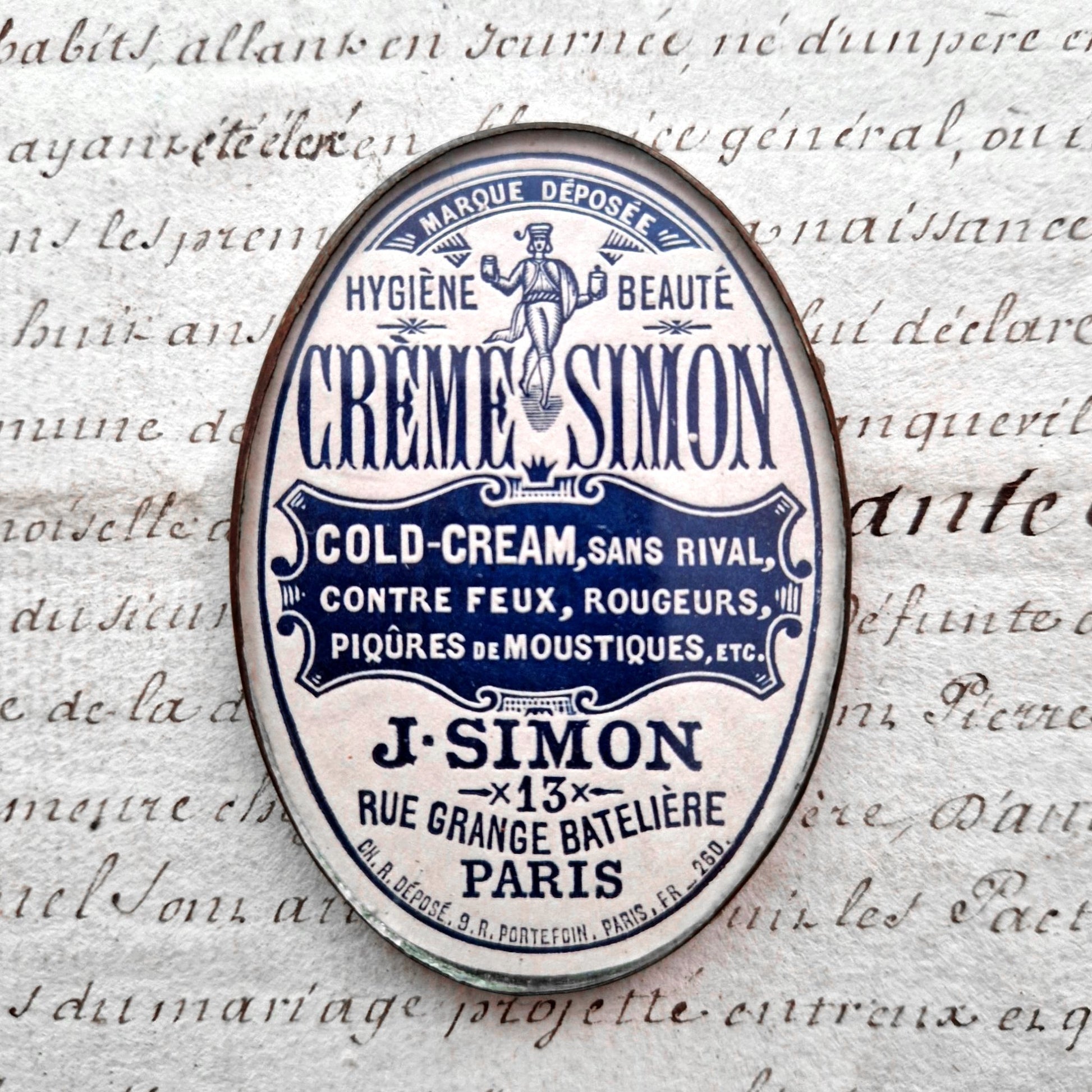 miroir publicitaire creme simon paris