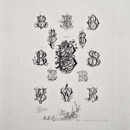 modele calligraphie ornementale boussenot