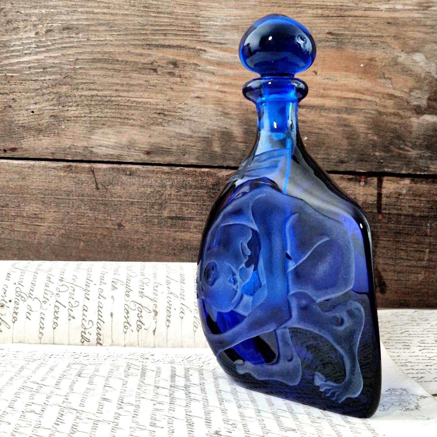 modern cobalt glass sculpture karlin rushbrooke