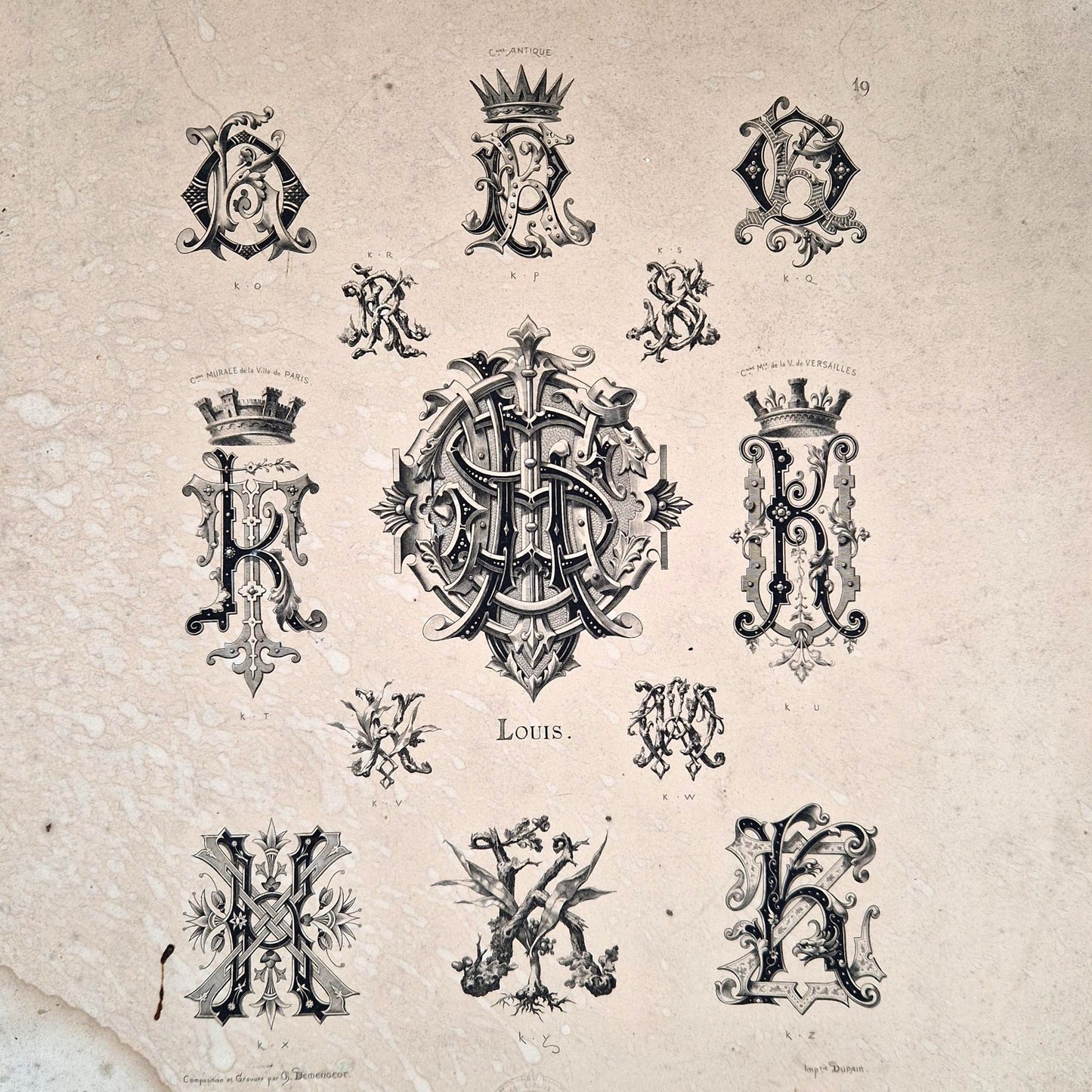 monogrammes et chiffres anciens