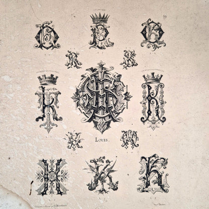 monogrammes et chiffres anciens