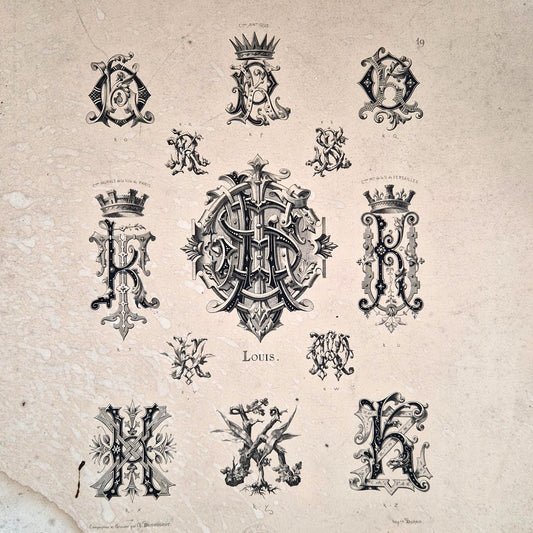 monogrammes et chiffres anciens