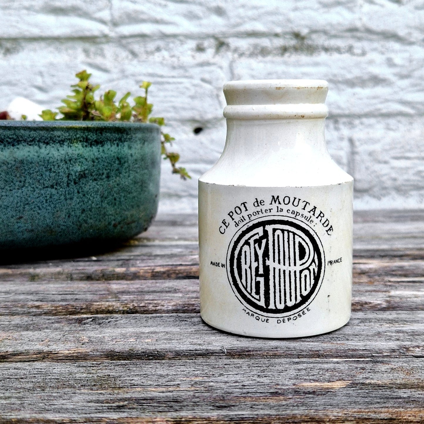 moutarde de dijon, faience ancienne
