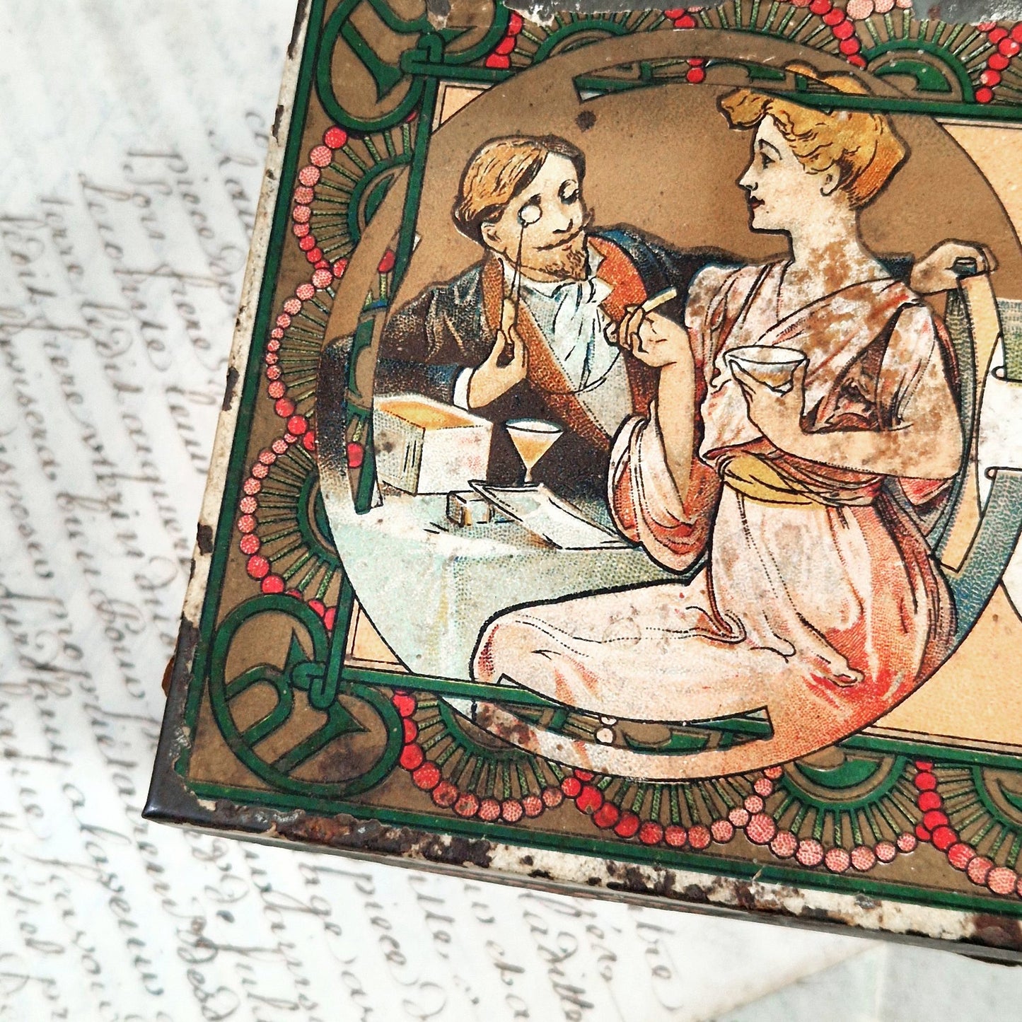 mucha old boudoir biscuit box nantes