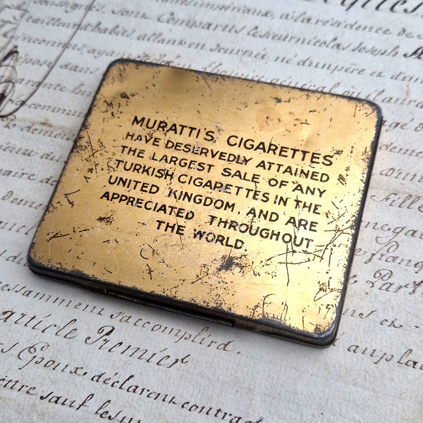 muratti after lunch cigarette tin