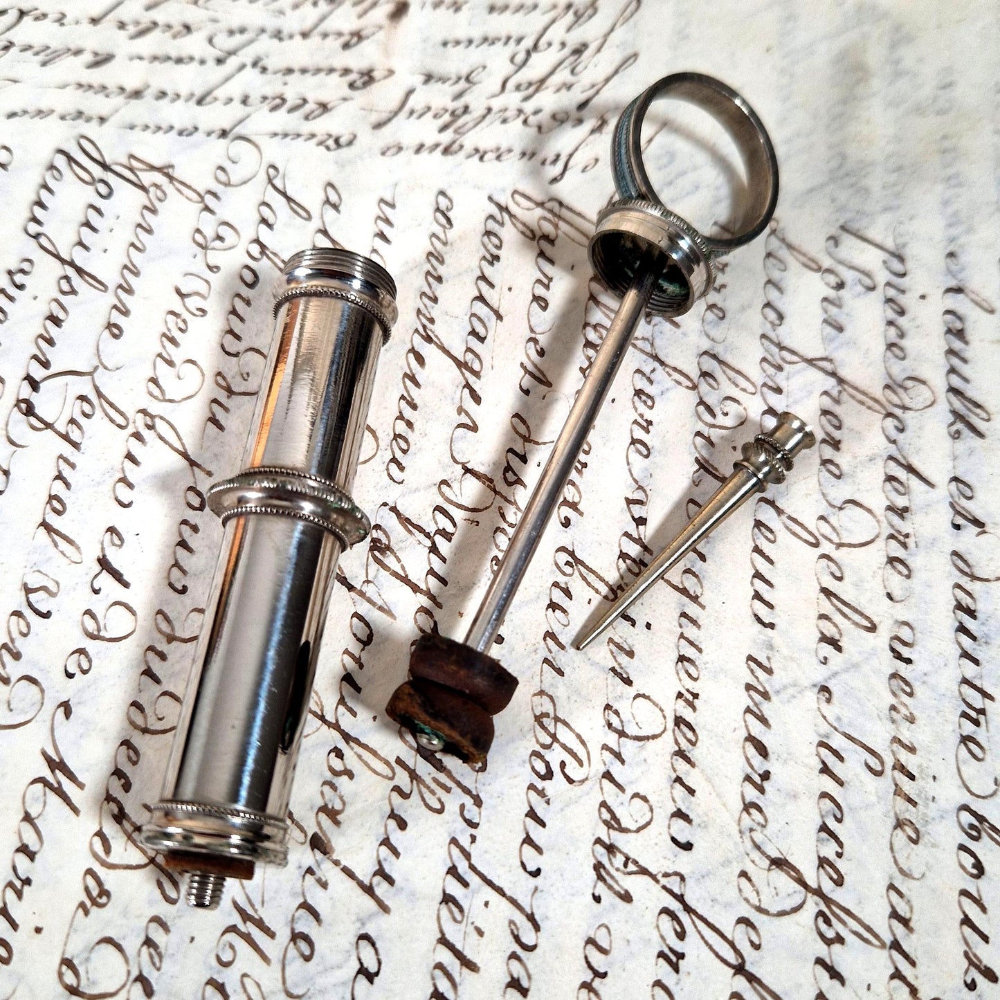 nickel plated dentist syringe set