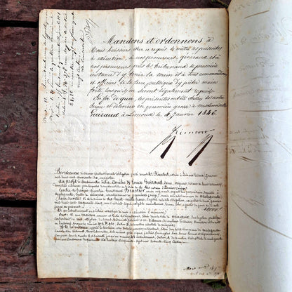 notarial document XIXe manuscript