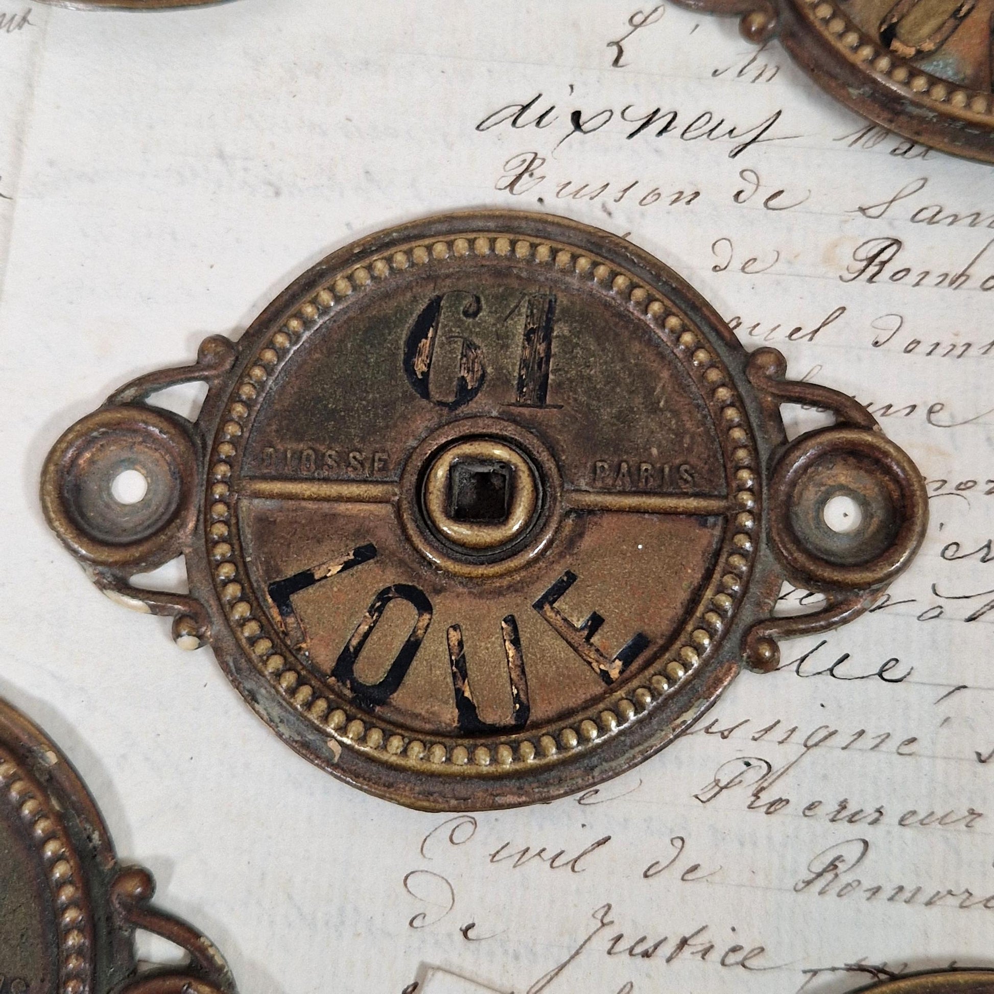 numbered door sign 19th century