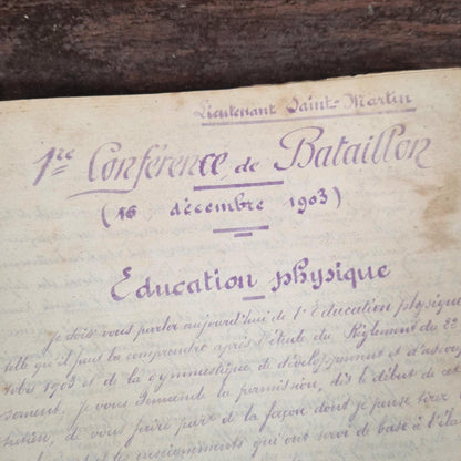 officer education manuscript 1904