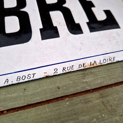 old enamel shop sign free entry