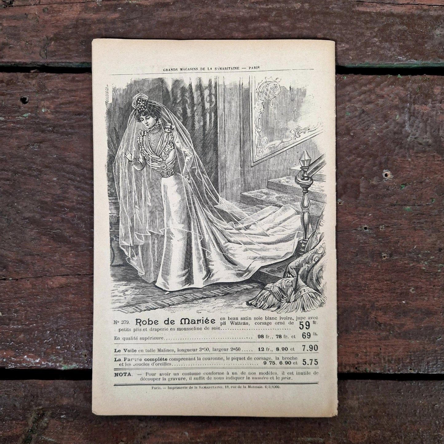 old french illustrated fashion catalog