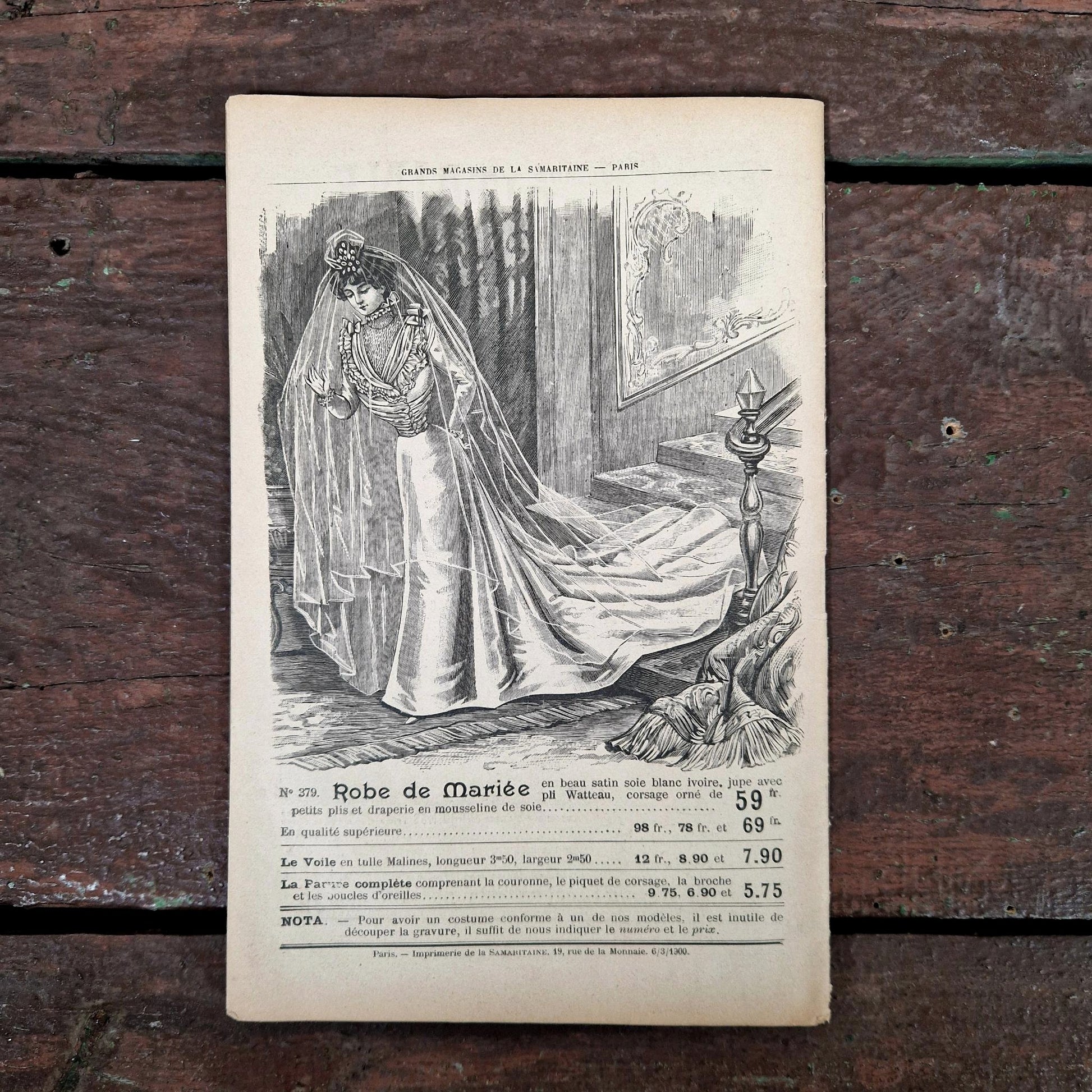 old french illustrated fashion catalog