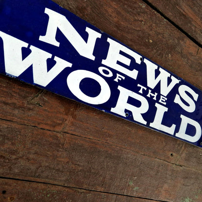 old newspaper enamel advert