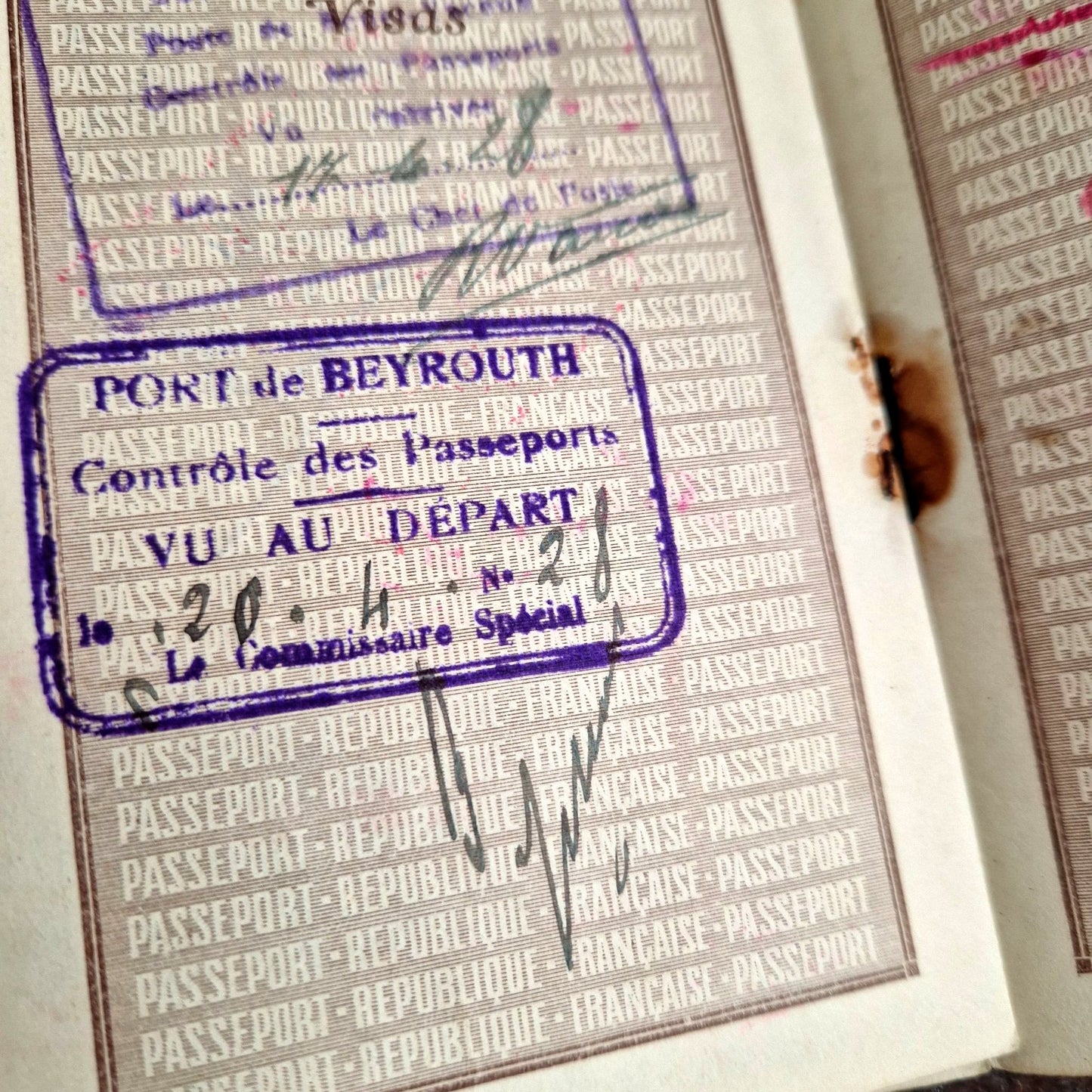 old travel document egypt greece