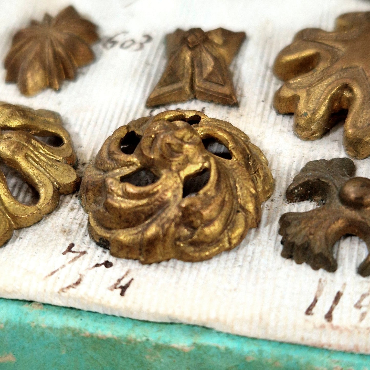 old upholstery tacks collection