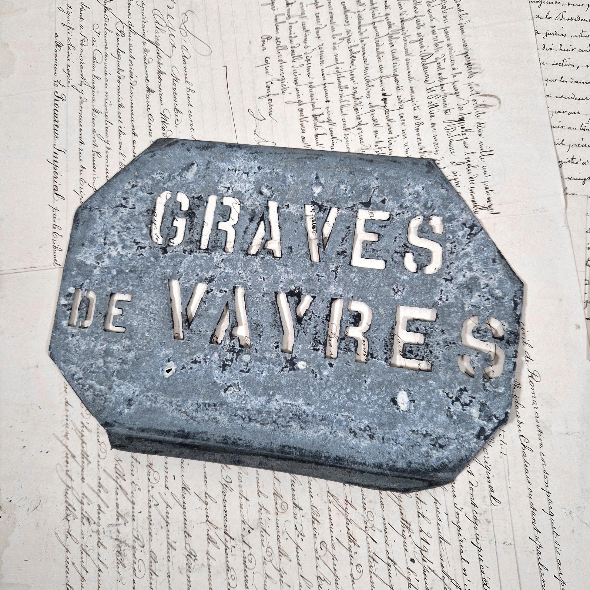 old wine stencil graves vayres