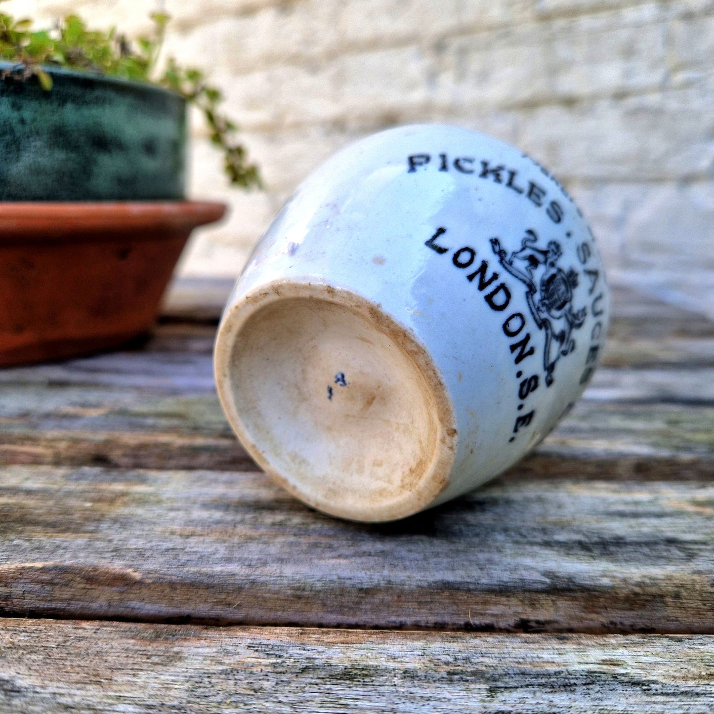 old ceramic pickles pot Batty and Co