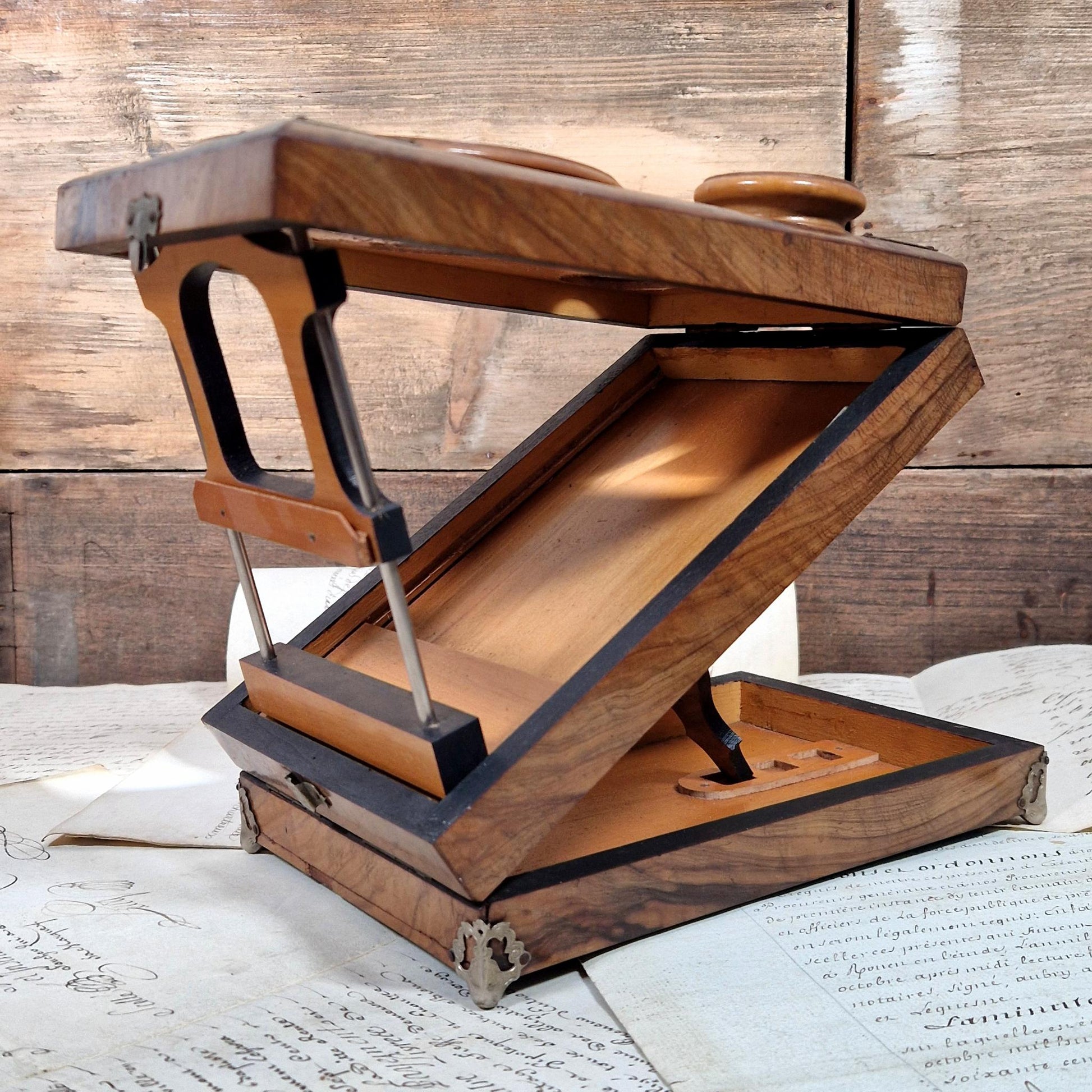 optical photo viewer wood and nickel