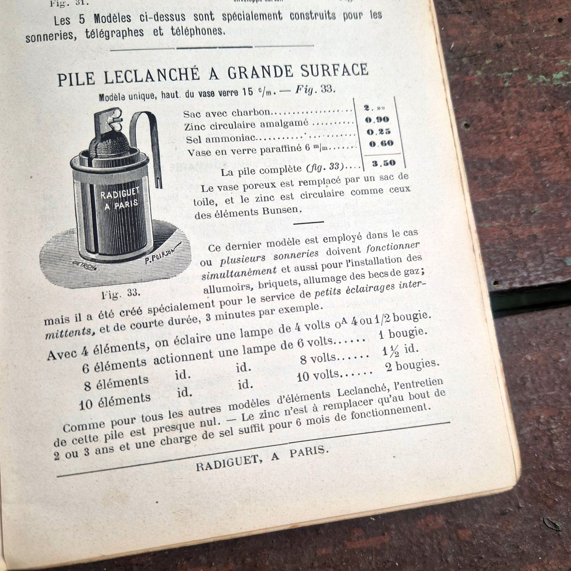 ouvrage illustré electrotechnique antique radiguet