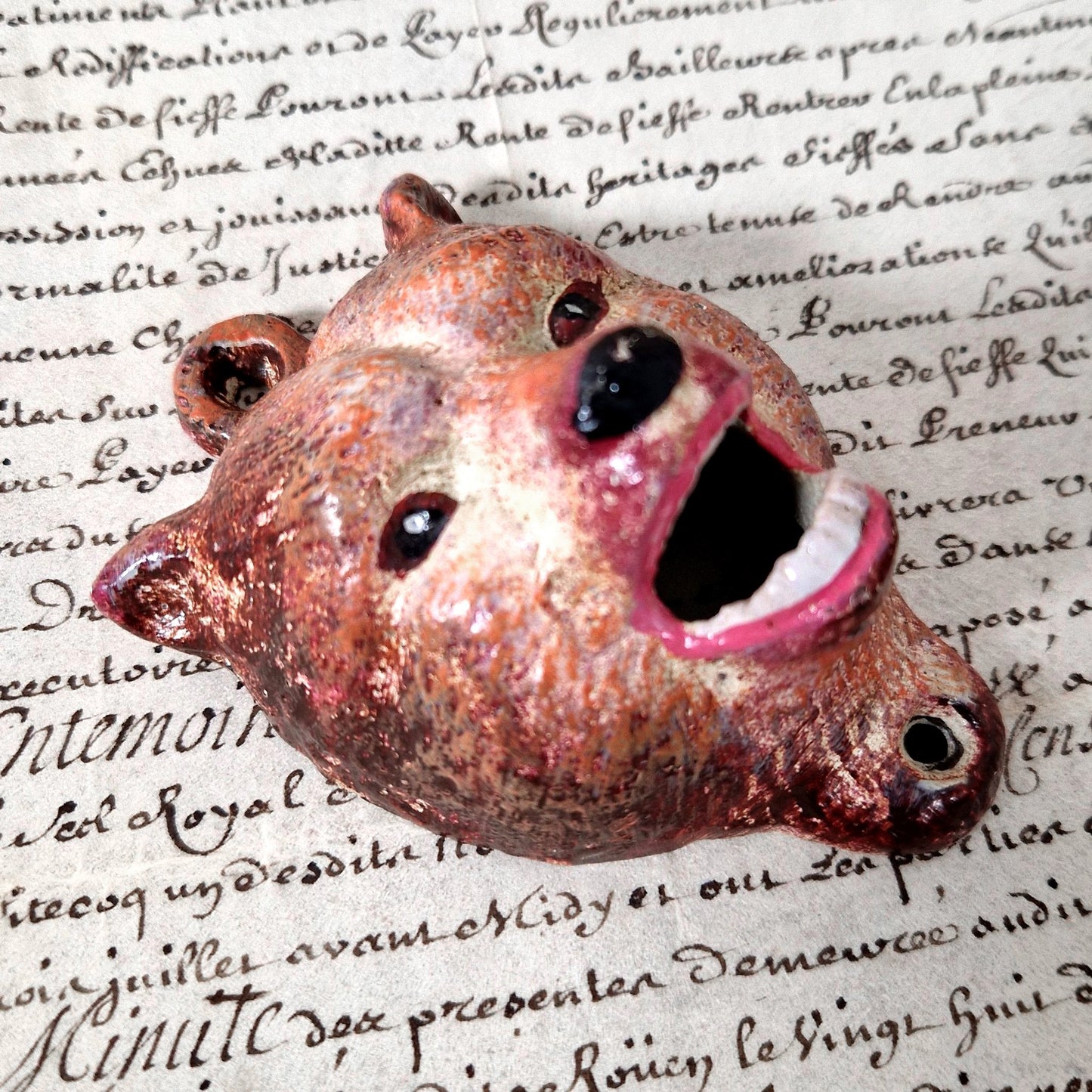 ouvre bouteille mural tete ours