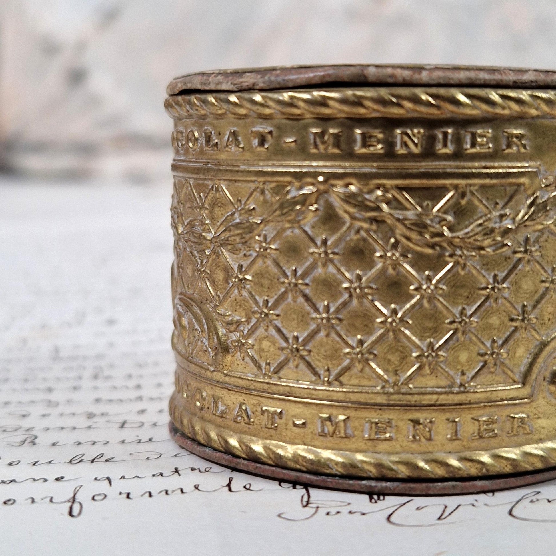 packaging ancien menier rond de serviette