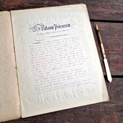 page calligraphie métaux précieux