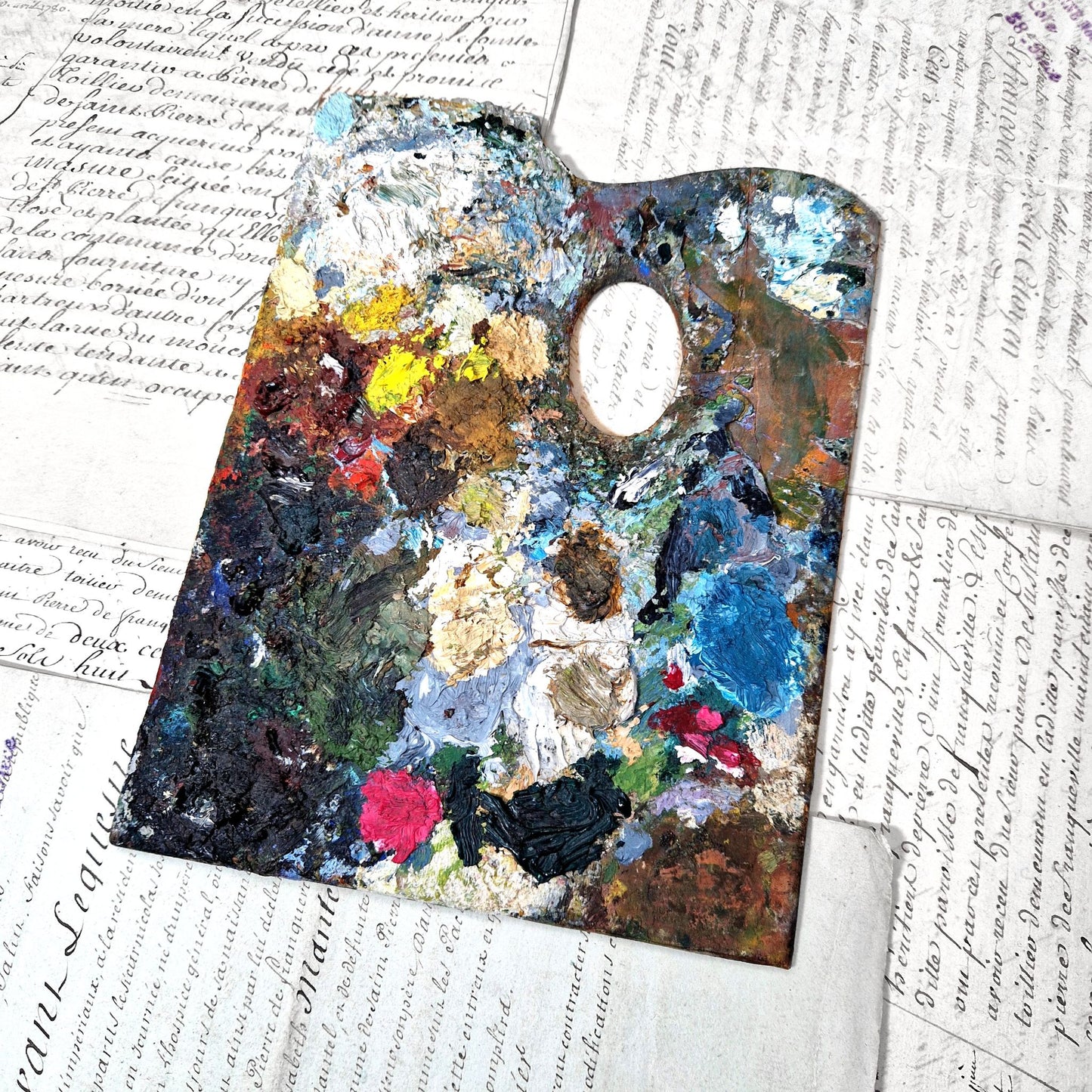 palette ancienne artistique couleurs