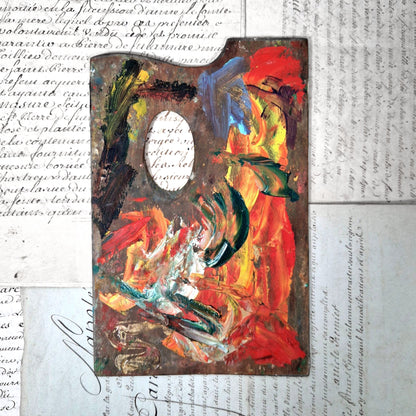 palette couleurs huile atelier