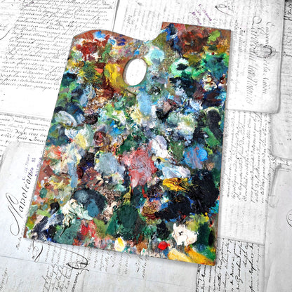 palette peintre ancienne artiste