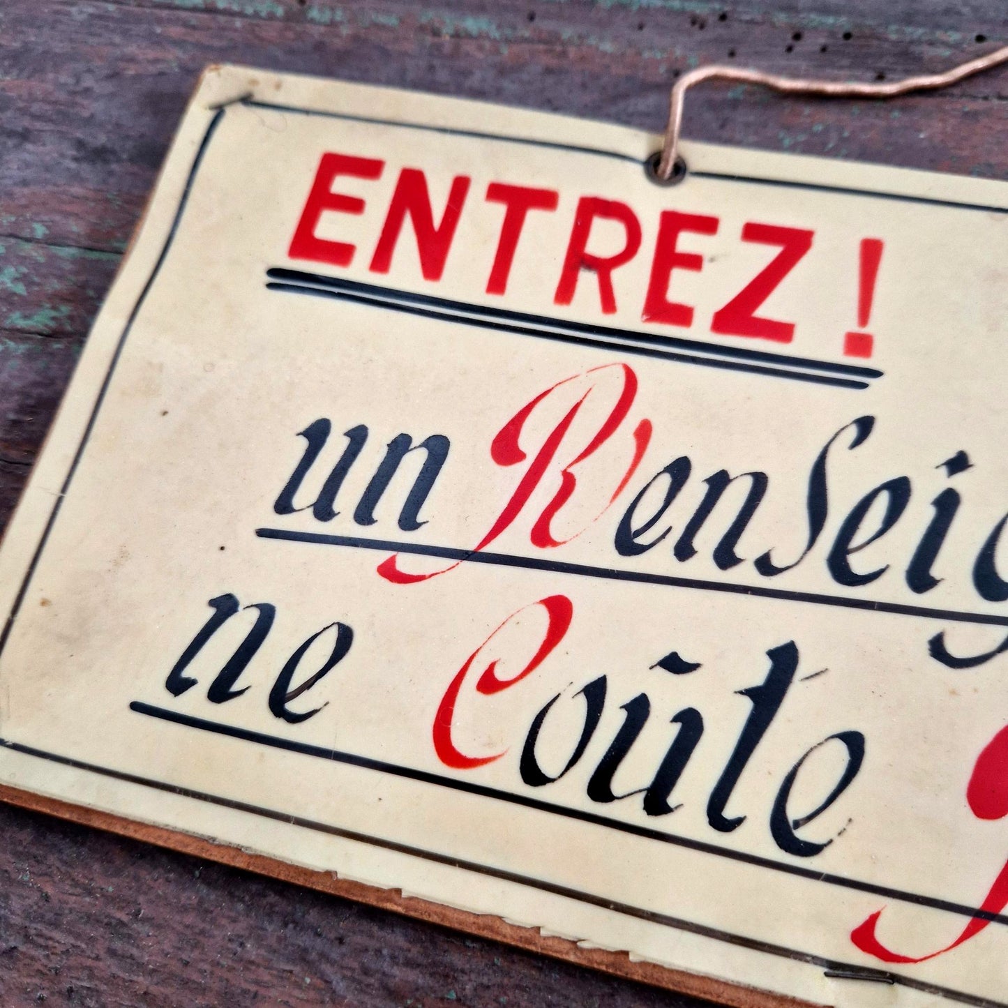 pancarte boutique vintage entrez