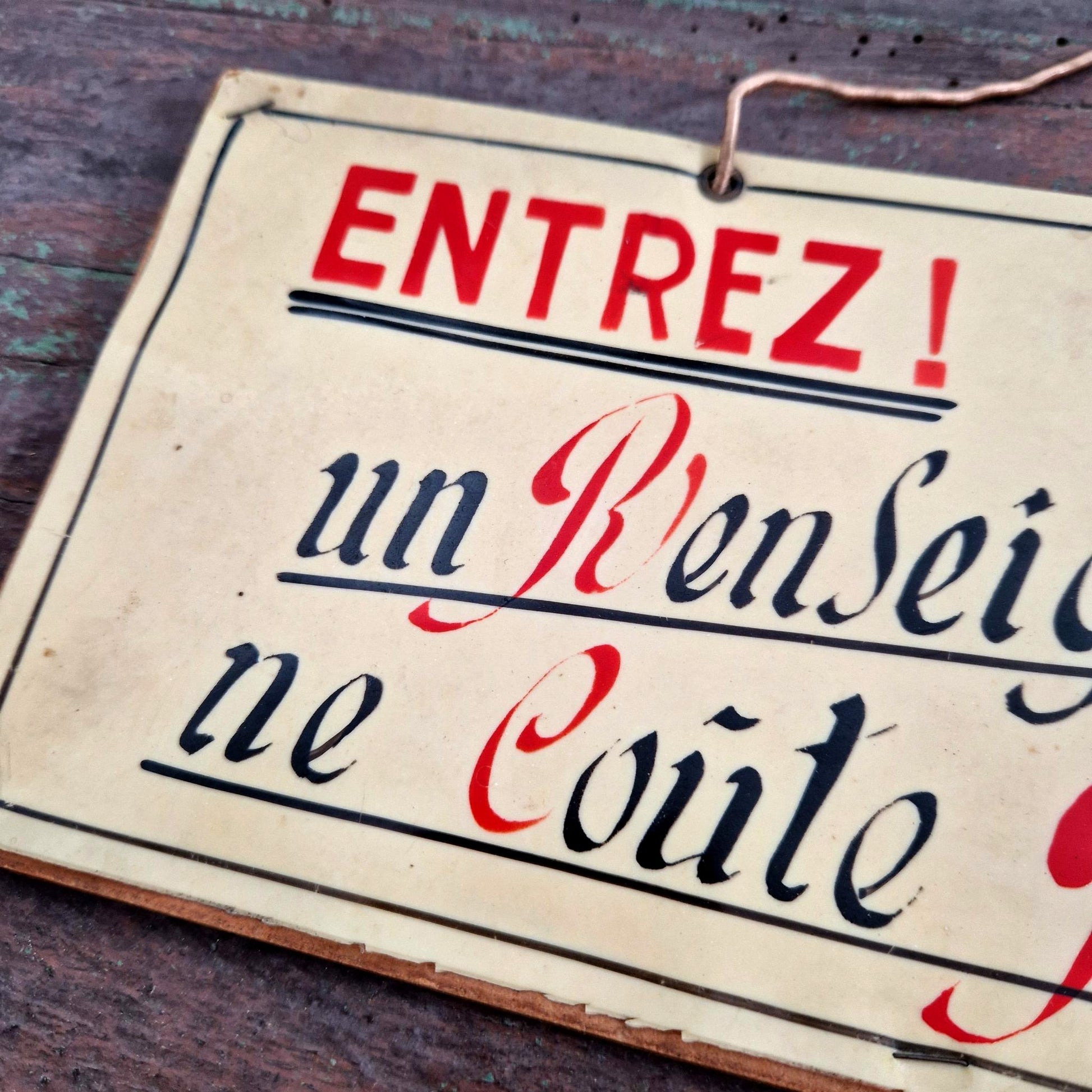 pancarte boutique vintage entrez