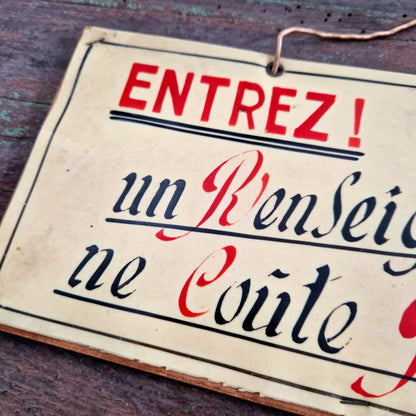 pancarte boutique vintage entrez