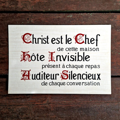 pancarte chrétienne déco maison