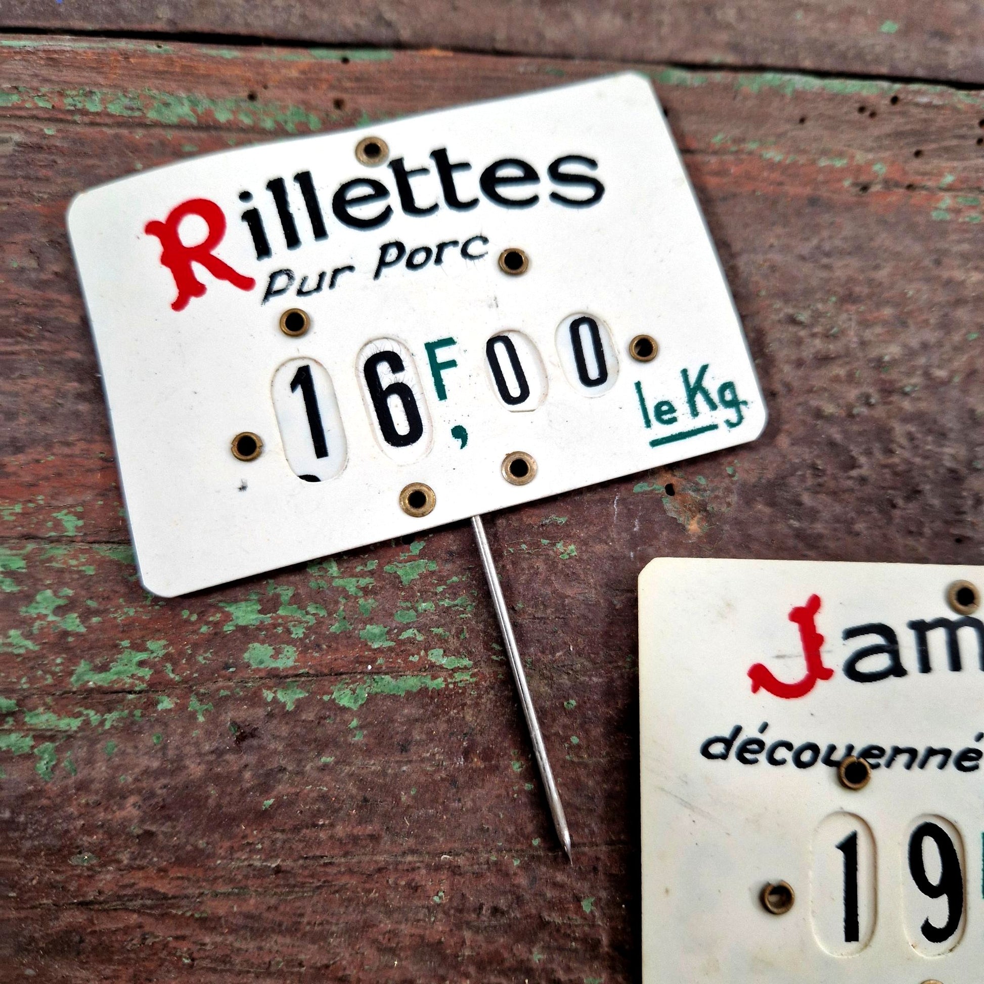 pancarte prix charcuterie ancienne boucherie