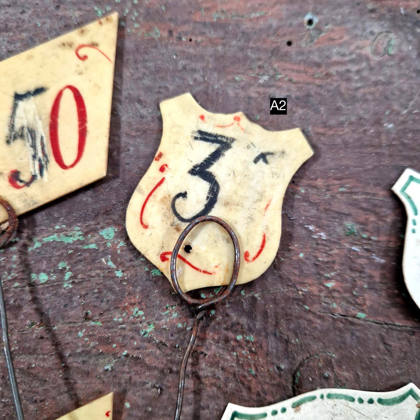 pancarte prix francs brocante