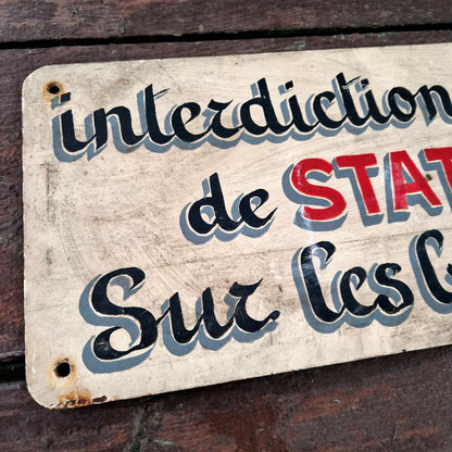 panneau peint main atelier 1940