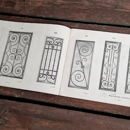 panneaux de portes en fer forgé 1925