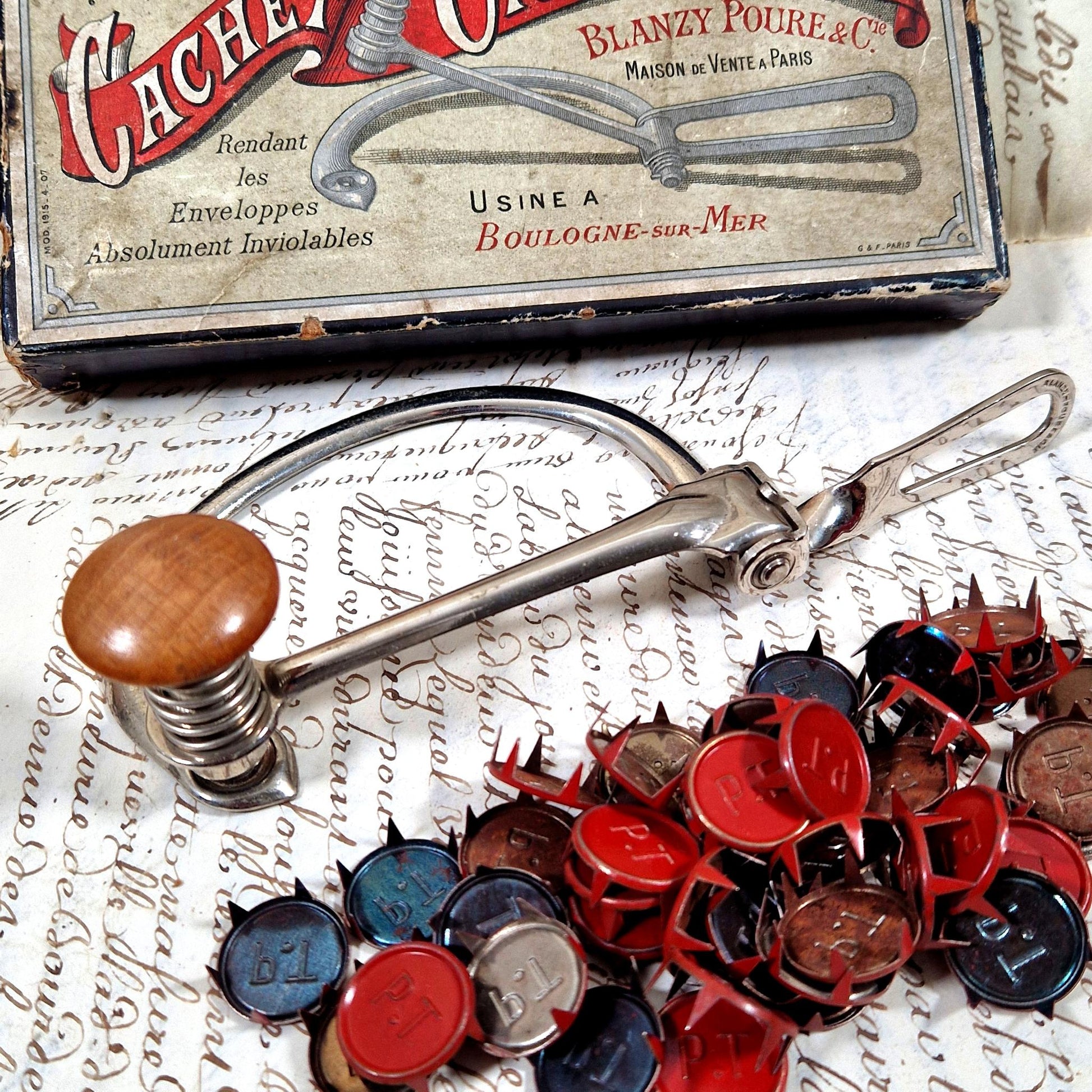 papeterie ancienne blanzy poure cachet