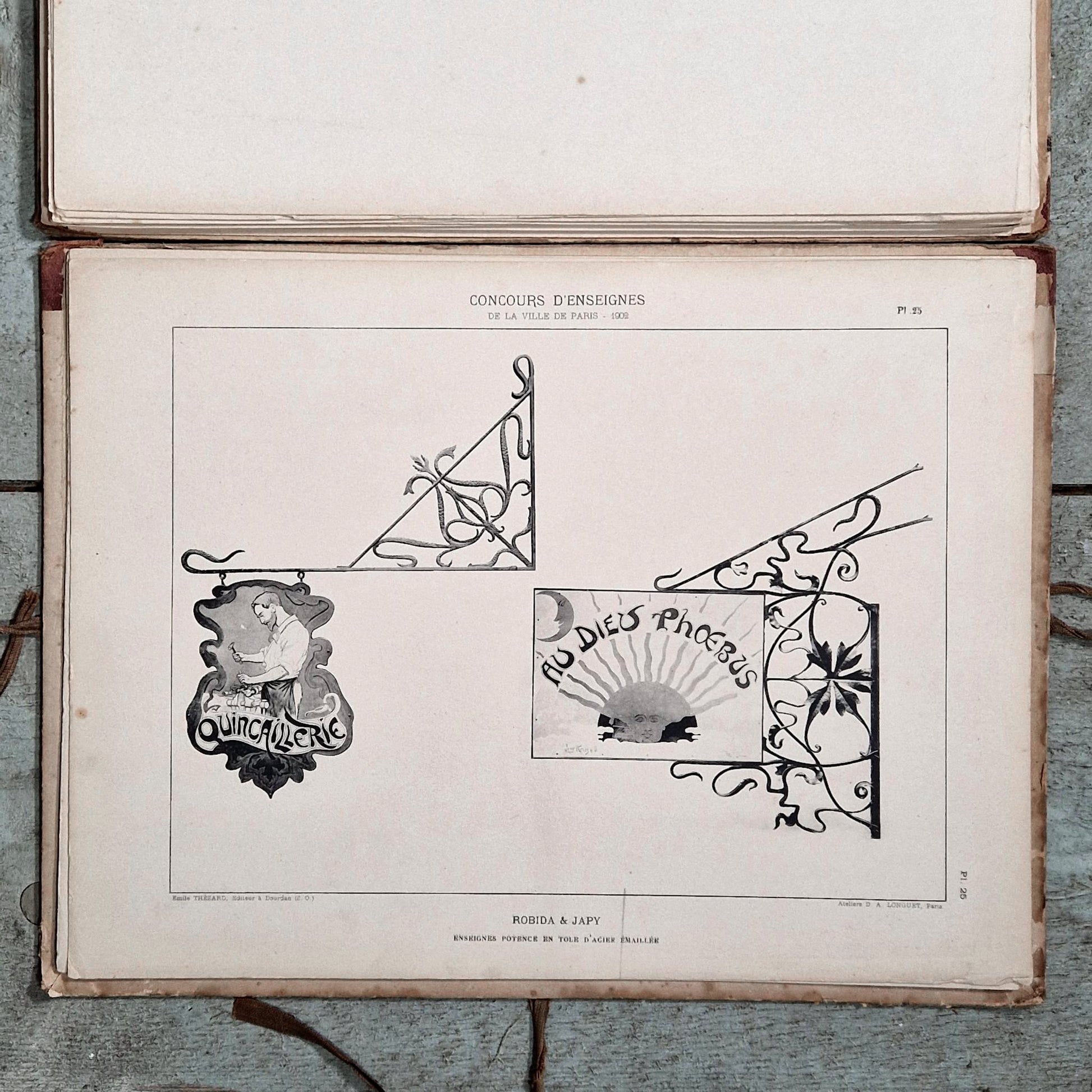 paris shop signs competition 1902 portfolio