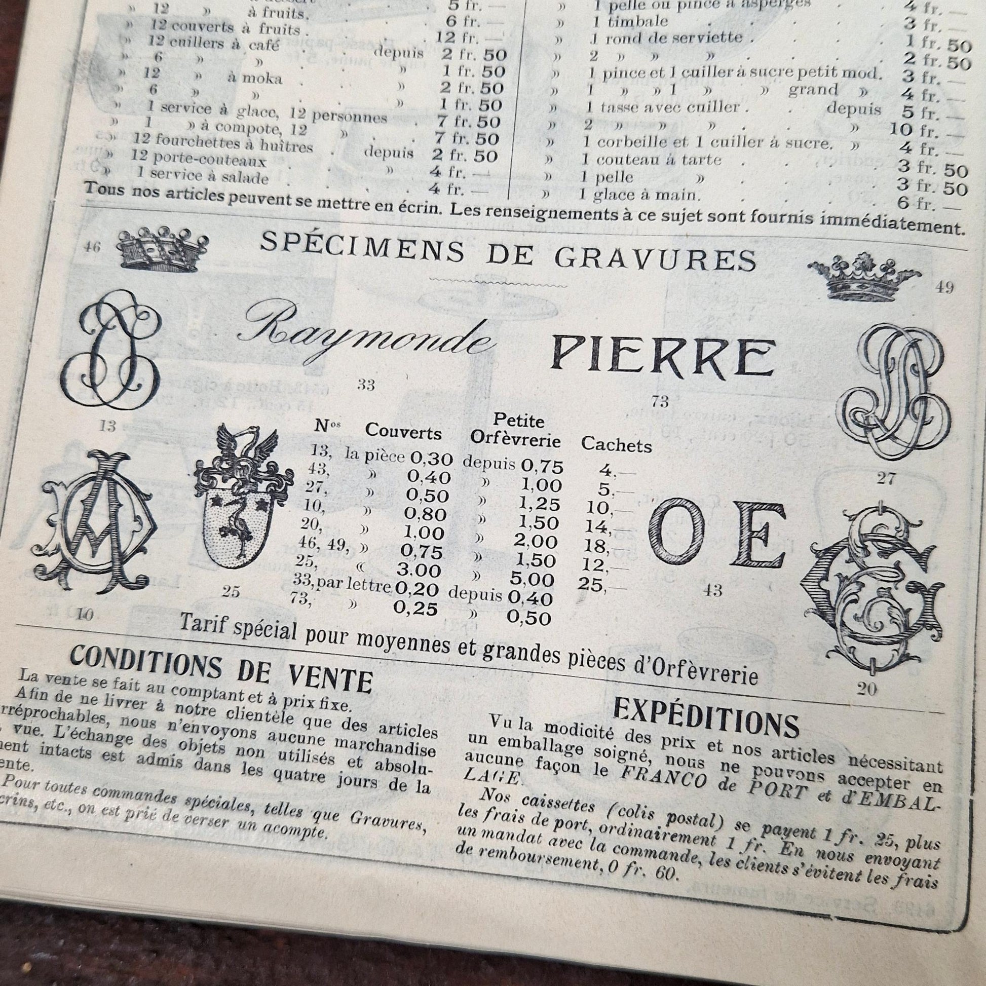 parisian art silverware collection